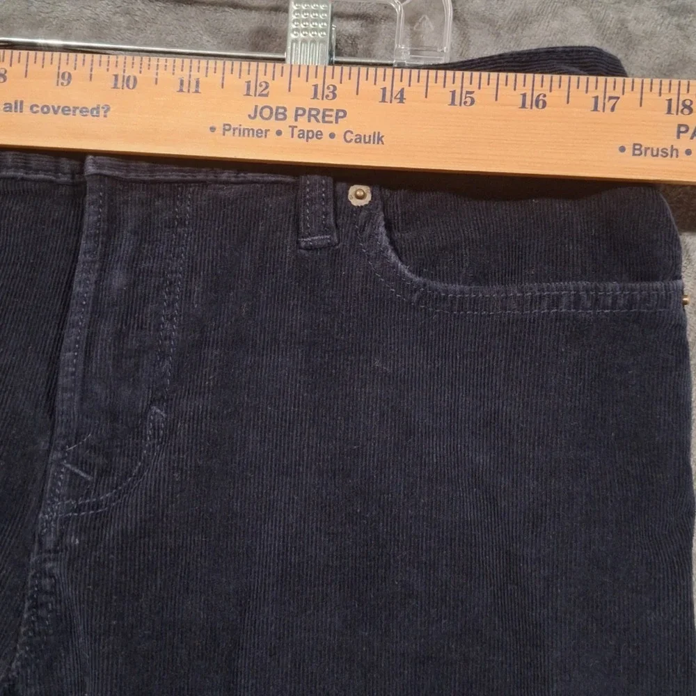 Banana Republic Mens Slim Fit Corduroy Pants Navy Blue 34x34 Cotton Stretch